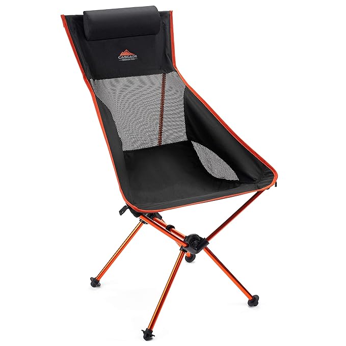 Cascade Mountain Tech Outdoor High Back Lightweight Camp Chair