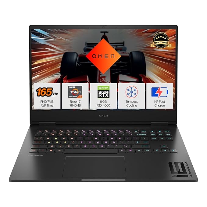 HP (Smartchoice Omen AMD Ryzen 7) AI Gaming Laptop