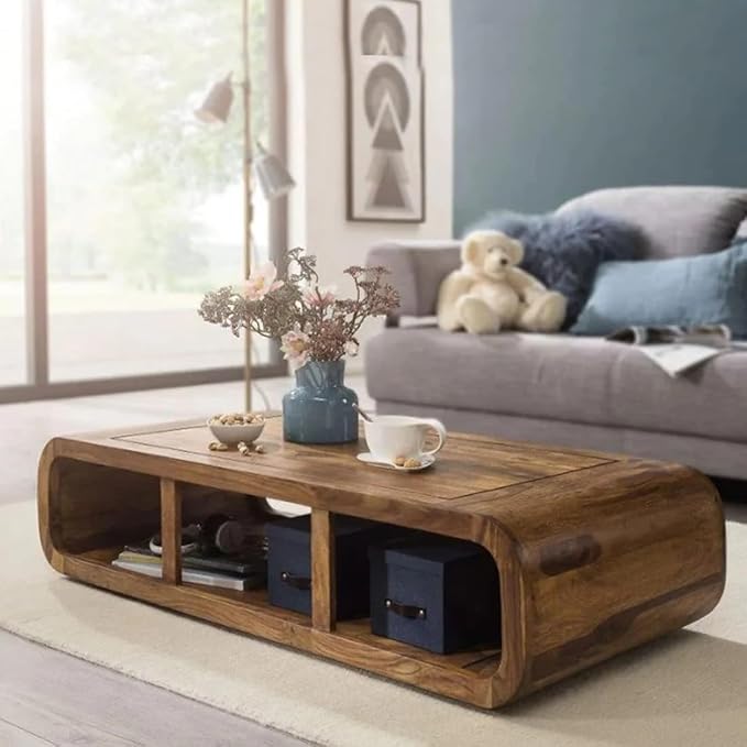 MODERN FURNITURE SHEESHAM Wood Center Coffee Table