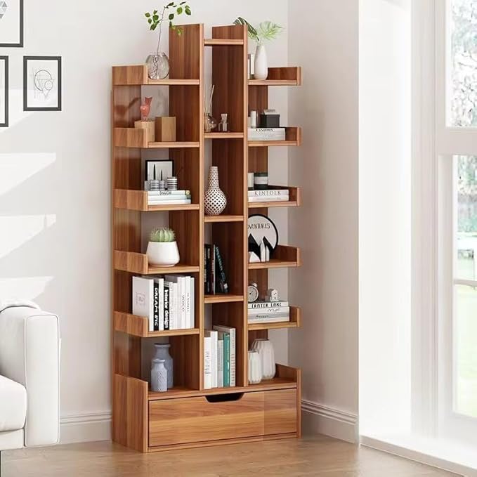 OrderWood Sheesham Wood Free Standing Book Shelf