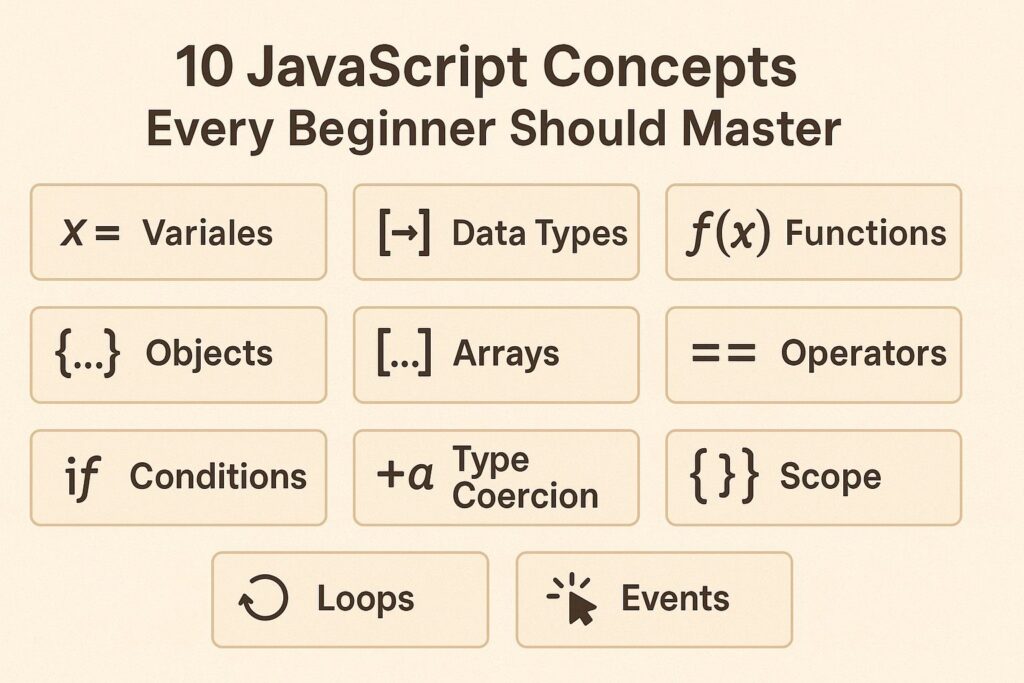 10 JavaScript Concepts Every Beginner Should Master