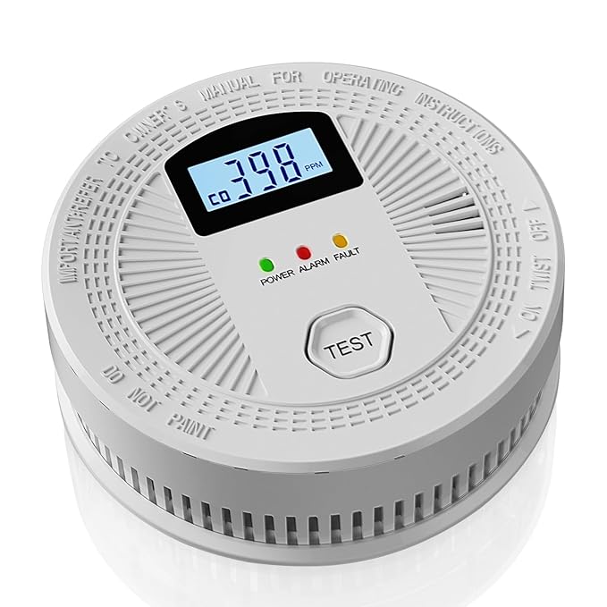 Combination Carbon Monoxide and Smoke Alarm with Digital Display