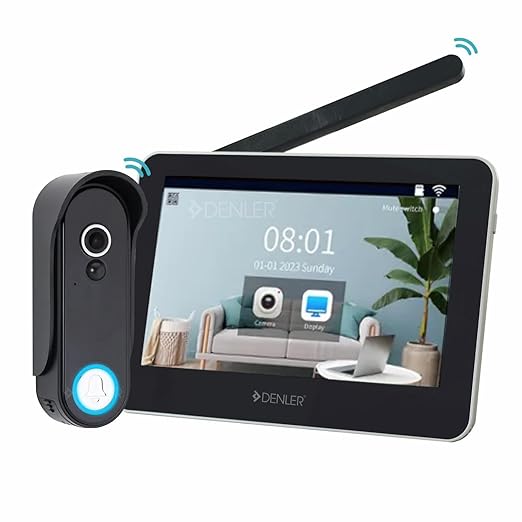 Denler Wireless WiFi Smart Video Doorbell with Display Screen