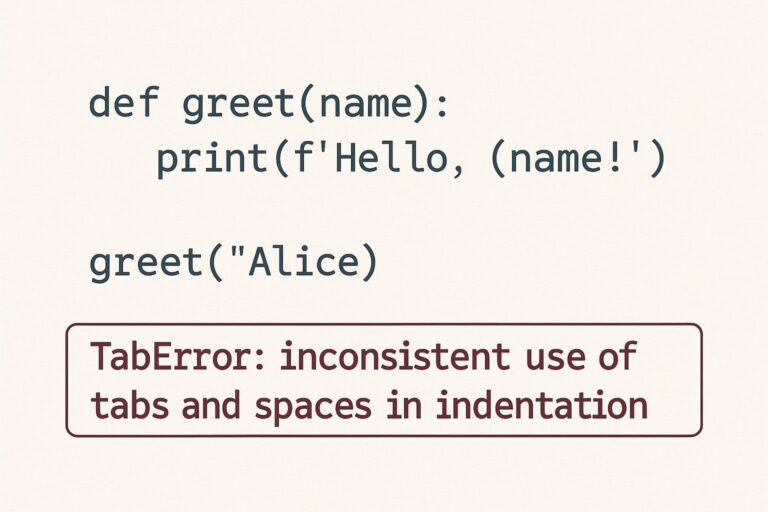 Fixing “TabError inconsistent use of tabs and spaces in indentation” in Python