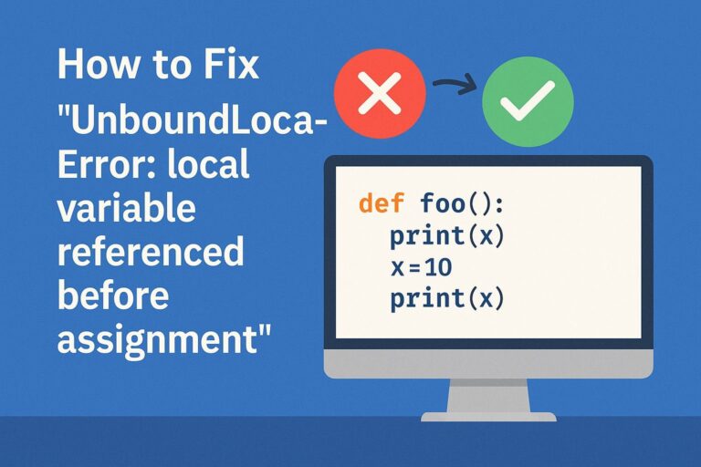 How to Fix “UnboundLocalError local variable referenced before assignment” in Python