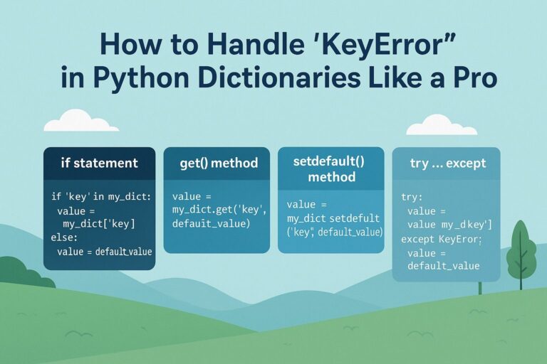 How to Handle “KeyError” in Python Dictionaries Like a Pro
