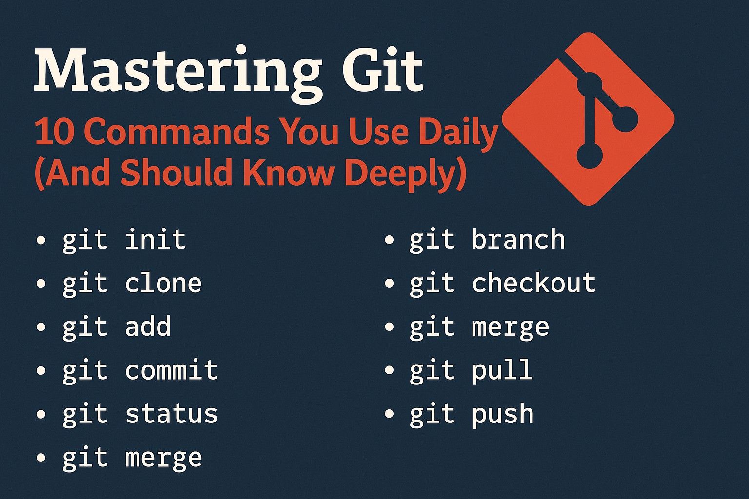Mastering Git – 10 Commands You Use Daily (And Should Know Deeply)