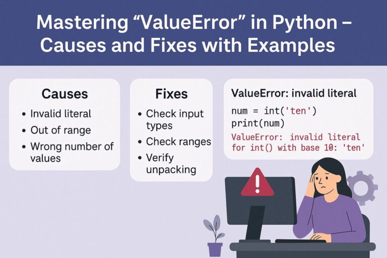Mastering “ValueError” in Python – Causes and Fixes with Examples