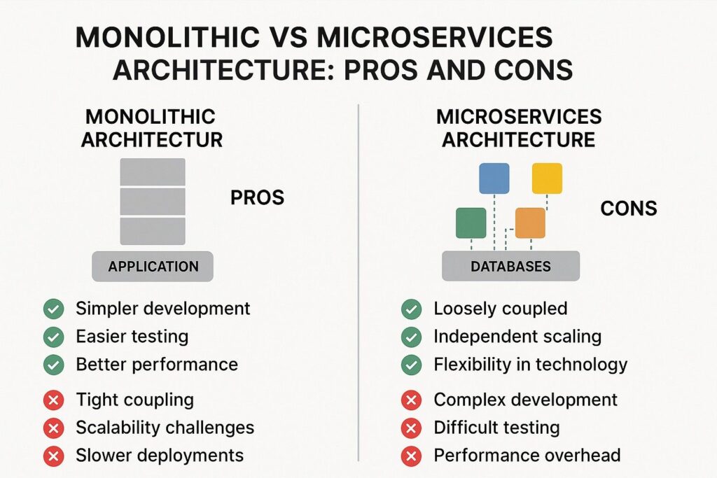 Monolithic vs Microservices Architecture Pros and Cons