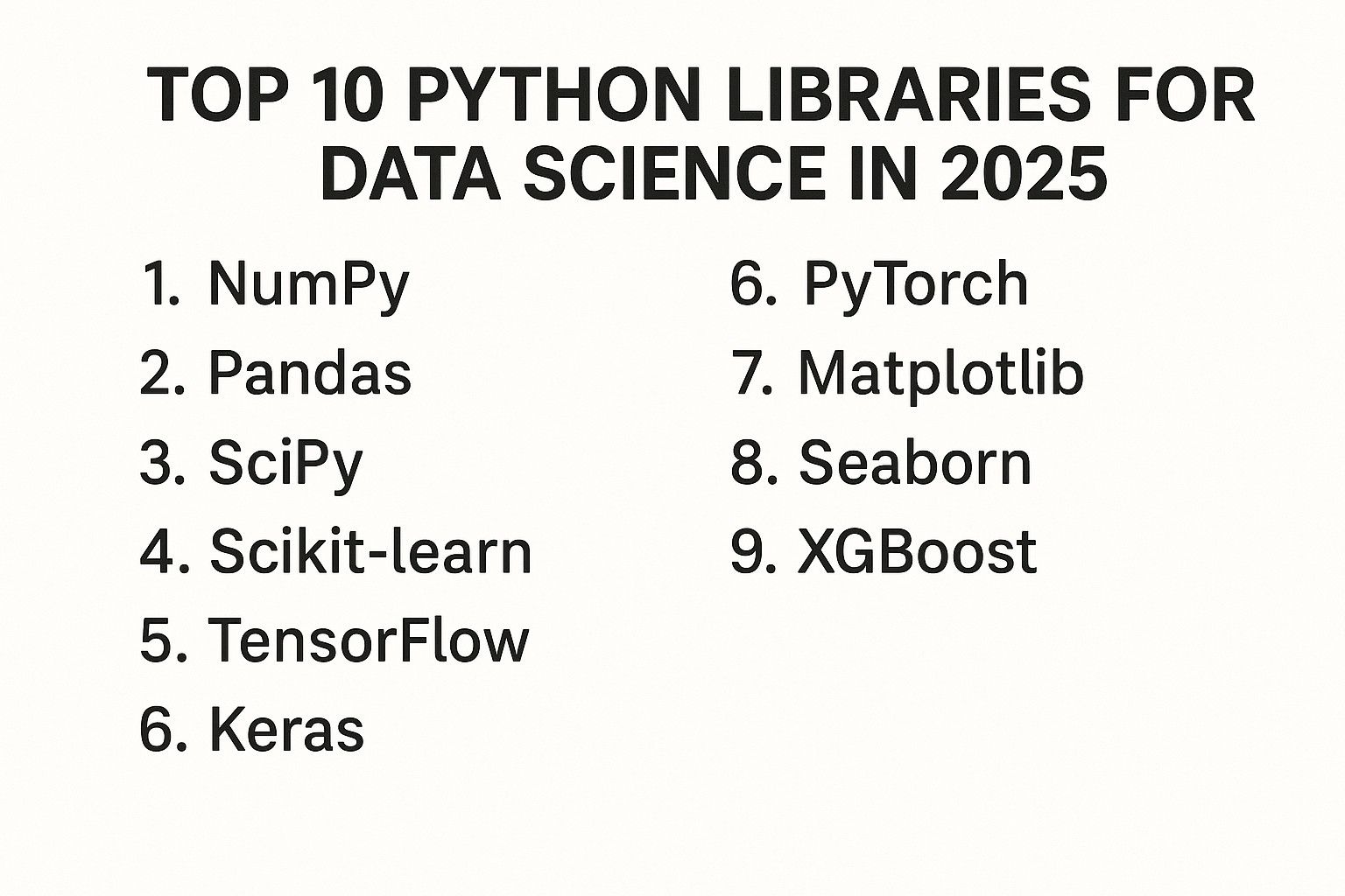 Top 10 Python Libraries for Data Science in 2025