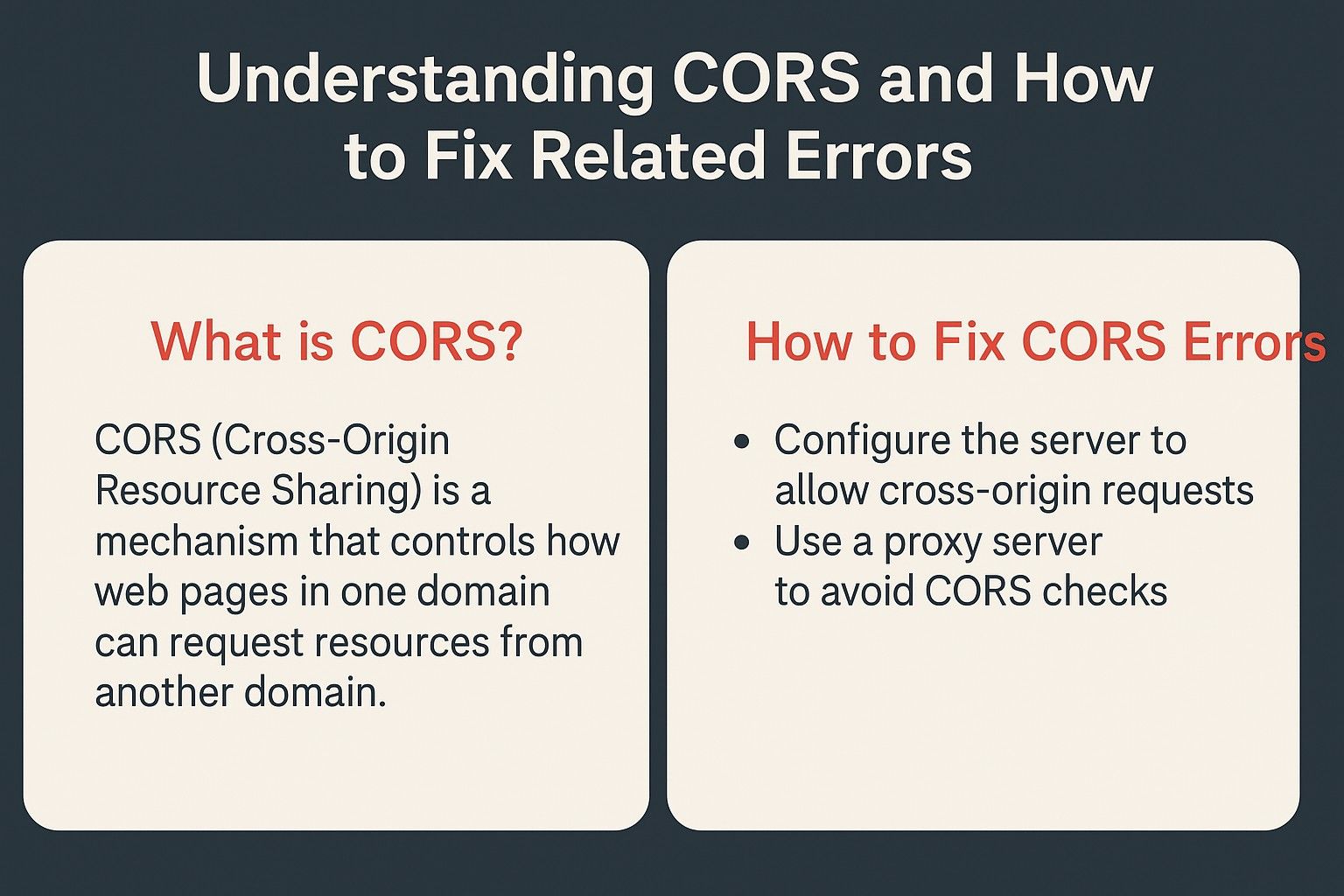 Understanding CORS and How to Fix Related Errors