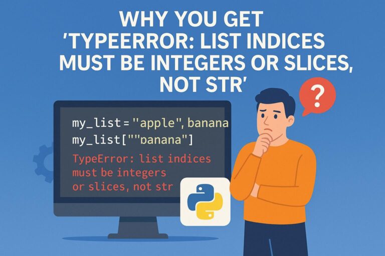 Why You Get “TypeError list indices must be integers or slices, not str” in Python